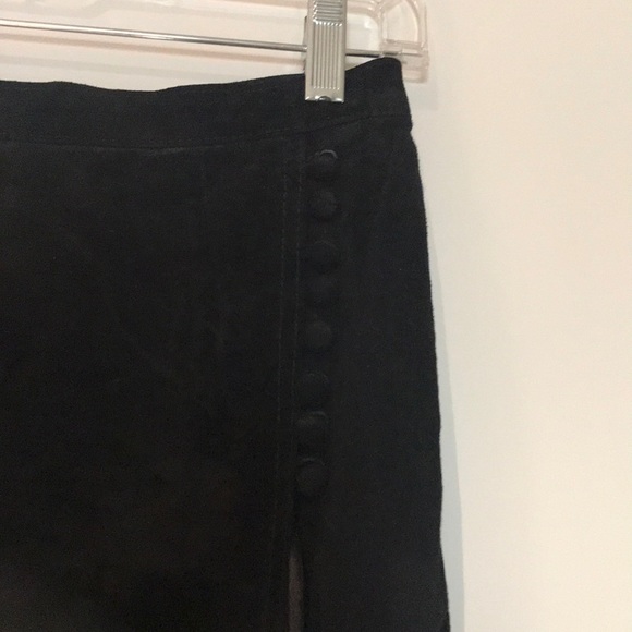 Black suede skirt